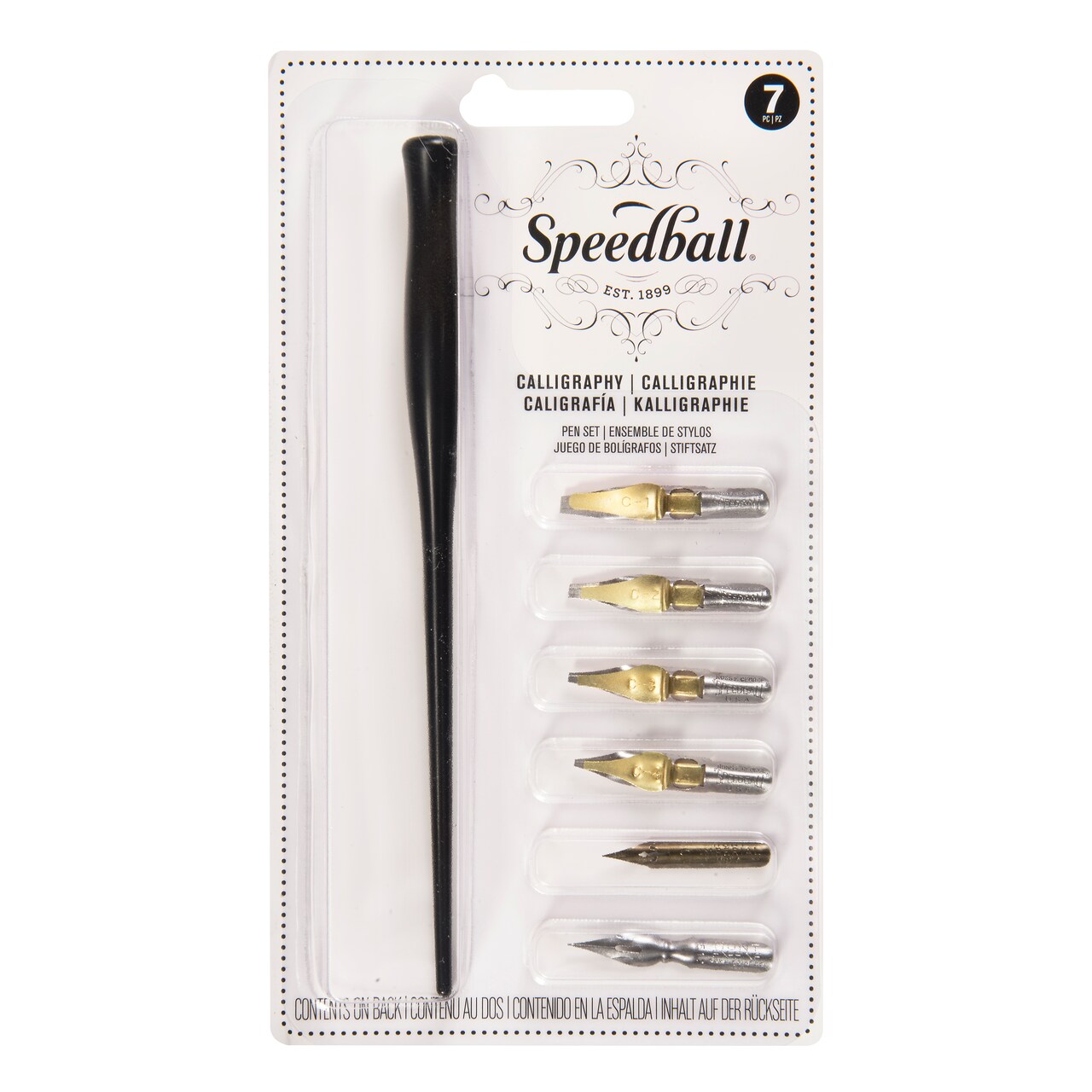 Speedball Calligraphy Pen Set, 6 Dip Pen Nibs & Holder